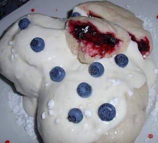 Borůvkové knedlíky - bez vajec