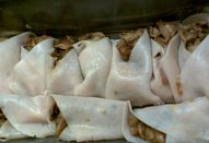 Šunkové kornoutky s houbami alias Zaječí ouška