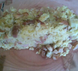 Kapustové těstoviny s uzeným