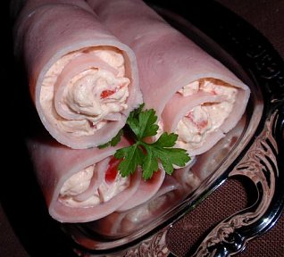 Budapešťské šunkové (sýrové) závitky