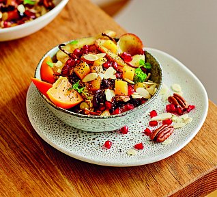 Bircher müsli s pečeným ovocem