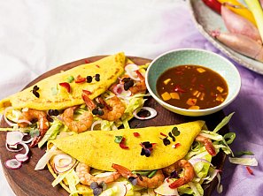 Vietnamské palačinky s krevetami