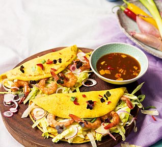 Vietnamské palačinky s krevetami