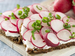 Toasty se sýrovo-ředkvičkovou pomazánkou