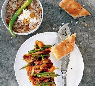 Pilavli kuzu kavurma, jehněčí pilaf