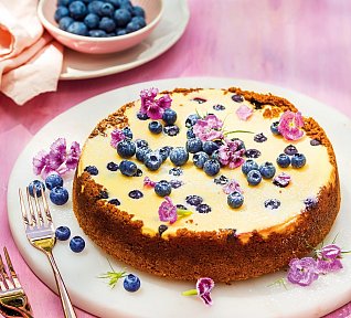 Borůvkový cheesecake