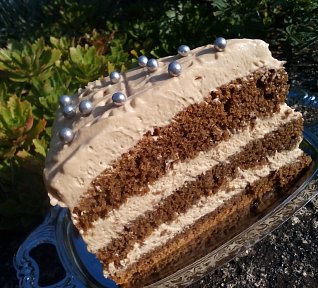 Smetanový cappuccino dort / řez