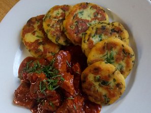 Bramborové placky s medvědím česnekem