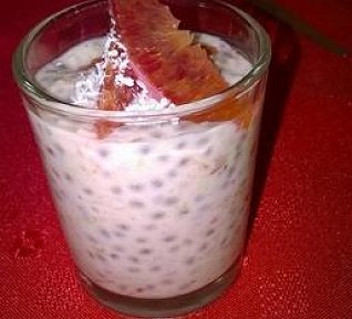 Chia dezert z červeného pomeranče