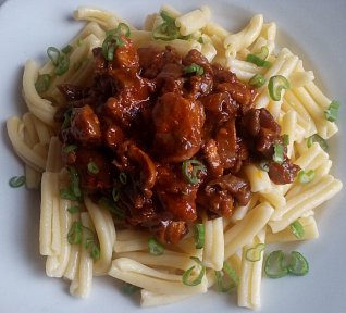 Kuřecí / králičí ragú s hlívou