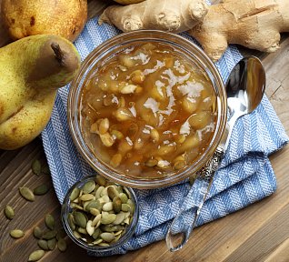 Hruškový džem se zázvorem