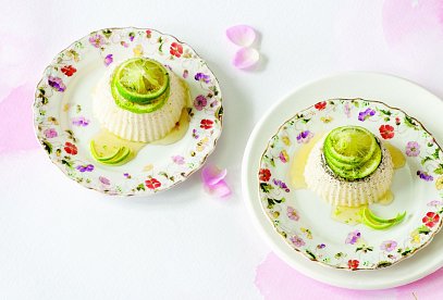 Panna cotta s limetkovým sirupem
