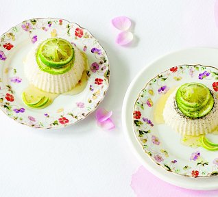 Panna cotta s limetkovým sirupem