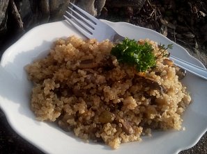 Quinoa s houbami ala houbový kuba