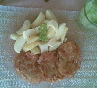 Květákové placičky se šunkou