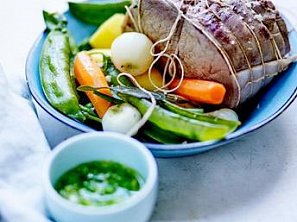 Pošírovaná pečeně se zeleninou