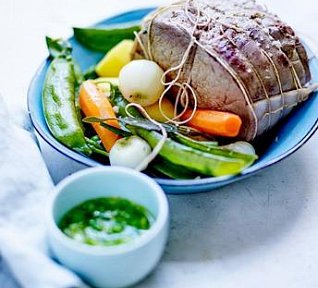 Pošírovaná pečeně se zeleninou