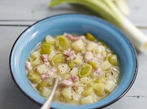 Pórková polévka se slaninou I.