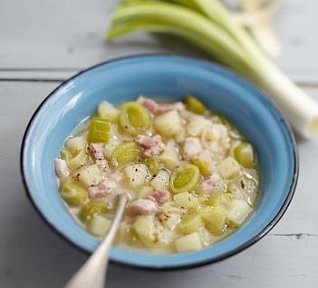 Pórková polévka se slaninou I.