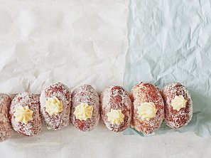 Koblihy s vanilkovým krémem