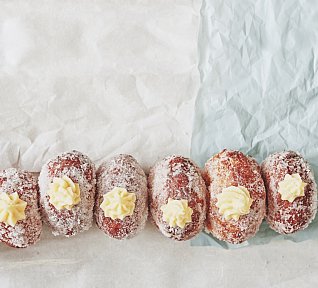 Koblihy s vanilkovým krémem