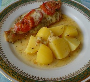 Kotlety s rajčaty a mozarellou