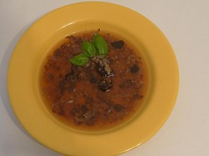 Houbová polévka s pohankou