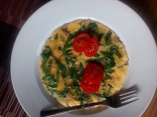 Vaječná omeleta (nejen) s medvědím česnekem