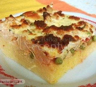 Zapečená polenta se sýrem Zapečená polenta se sýrem