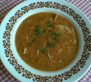 Polévka z vepřových žaludků s kořenovou zeleninou