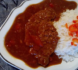 Dušené kotlety na paprice