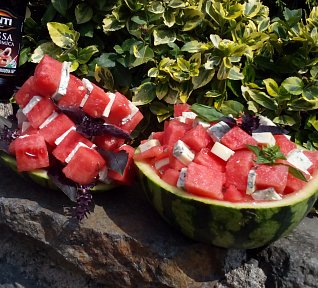 Melounové osvěžující pohoštění