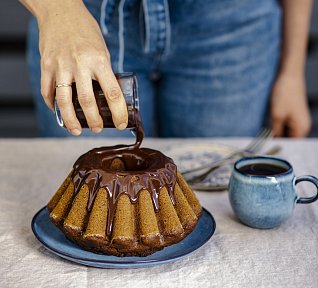 Dýňová bábovka s čokoládovou polevou