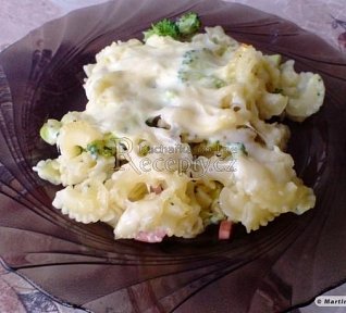 Zapečená brokolice s těstovinami