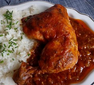 Dušené kuře (králík) nejen na víně