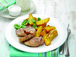 Vepřový steak s domácími hranolky