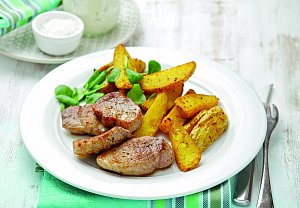 Vepřový steak s domácími hranolky