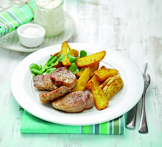 Vepřový steak s domácími hranolky