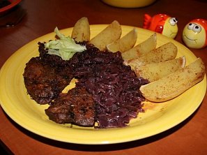 Krkovice s červeným zelím