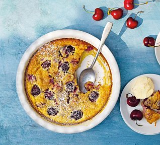 Pečená třešňová omeleta