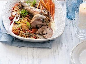 Pečená krůta s čočkovým salátem