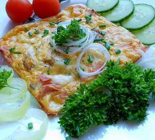 Vaječné mističky se šunkou