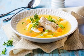 Rybí polévka pro štíhlou linii