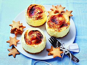 Mini cheesecake jako Créme Brûlée