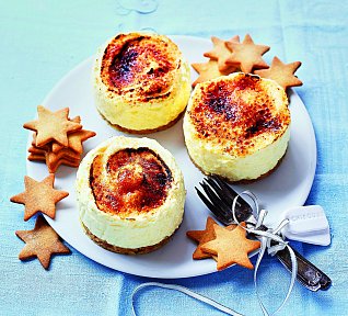 Mini cheesecake jako Créme Brûlée