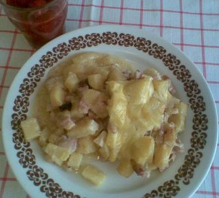 Pečené brambory s anglickou slaninou