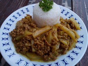 Kedlubna s mletým masem - dušená