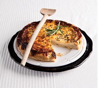 Slaný žloutkový koláč