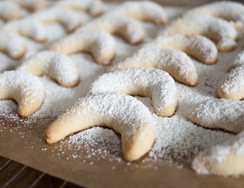 Mandlové vanilkové rohlíčky