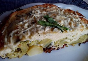 Brokolice (květák) se sýrovou smetanou - zapečená